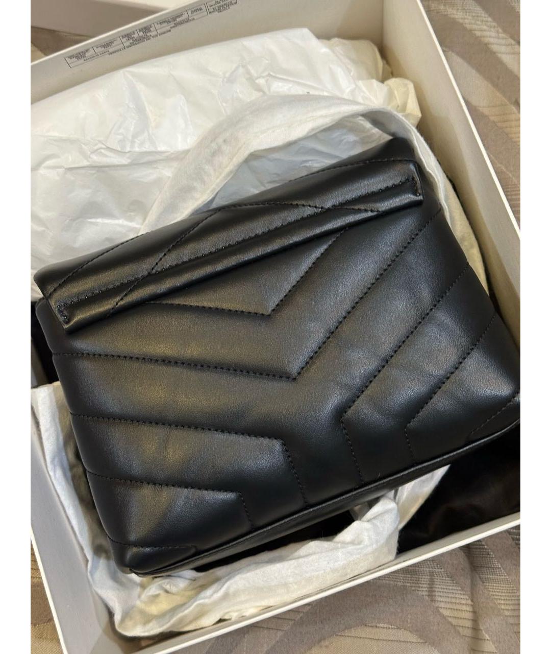 SAINT LAURENT Черная кожаная сумка через плечо, фото 3