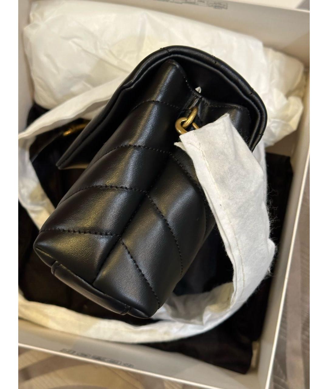 SAINT LAURENT Черная кожаная сумка через плечо, фото 4