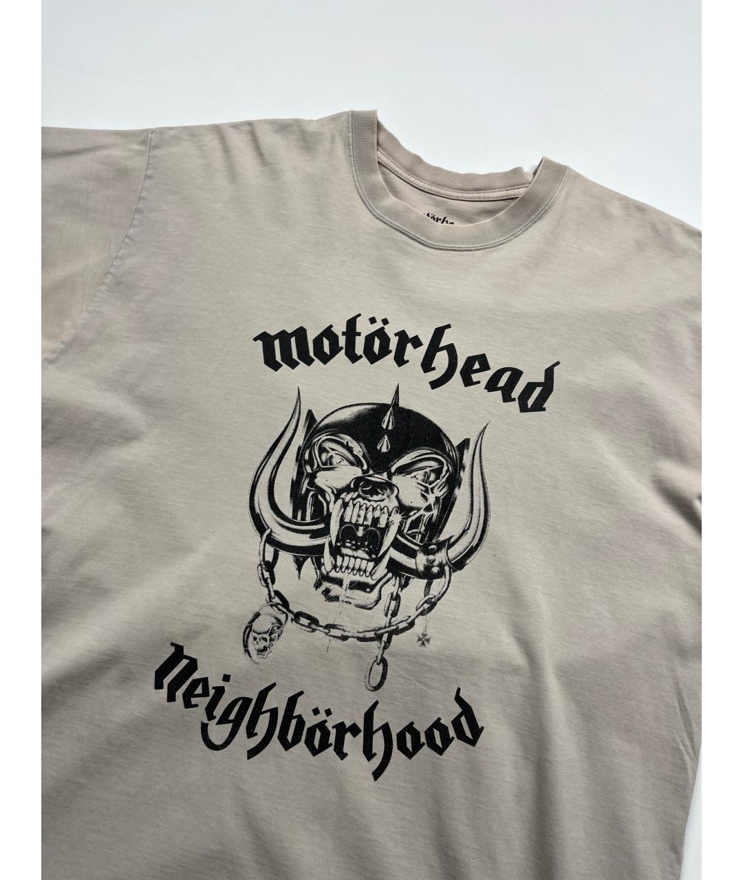 NEIGHBORHOOD Бежевая хлопковая футболка, фото 2