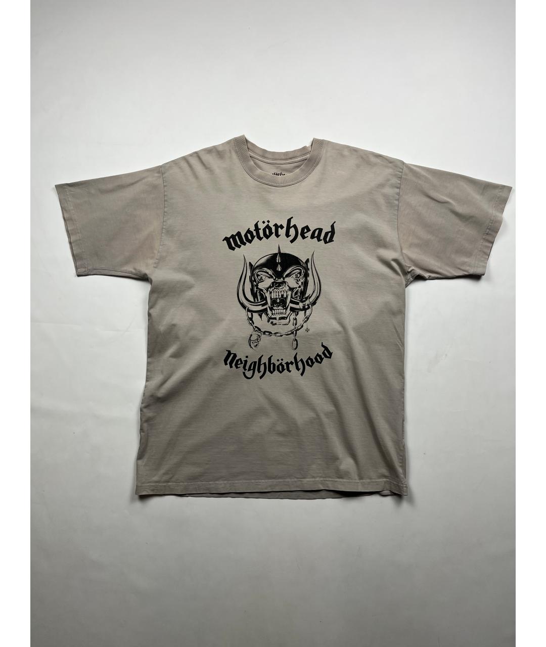 NEIGHBORHOOD Бежевая хлопковая футболка, фото 9