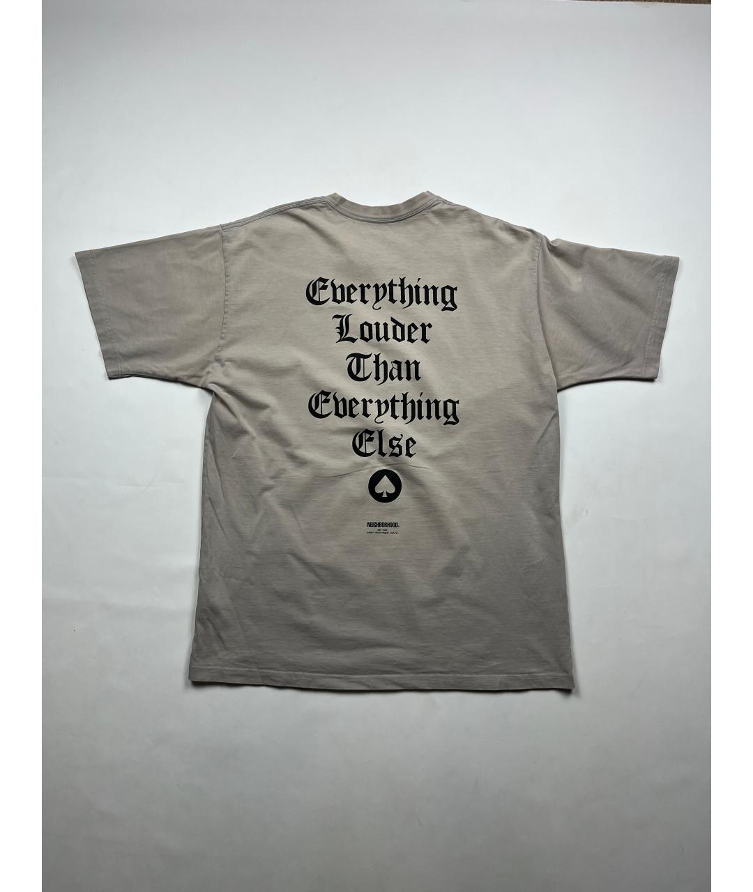 NEIGHBORHOOD Бежевая хлопковая футболка, фото 6
