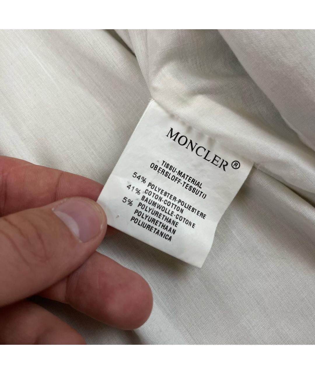 MONCLER Бежевый полиэстеровый тренч/плащ, фото 5