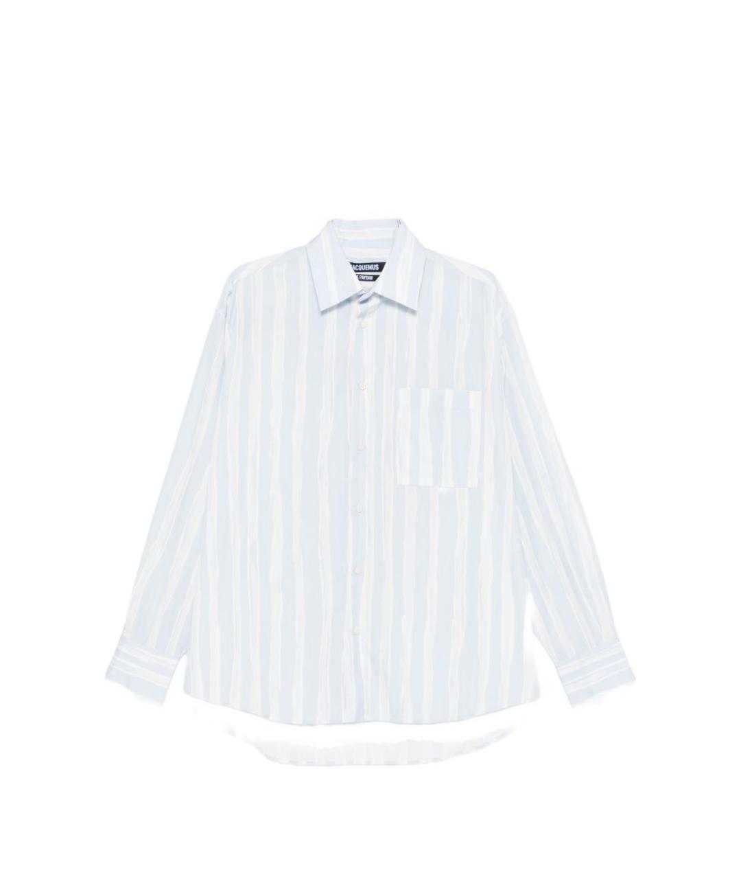 JACQUEMUS Голубая хлопковая классическая рубашка, фото 1