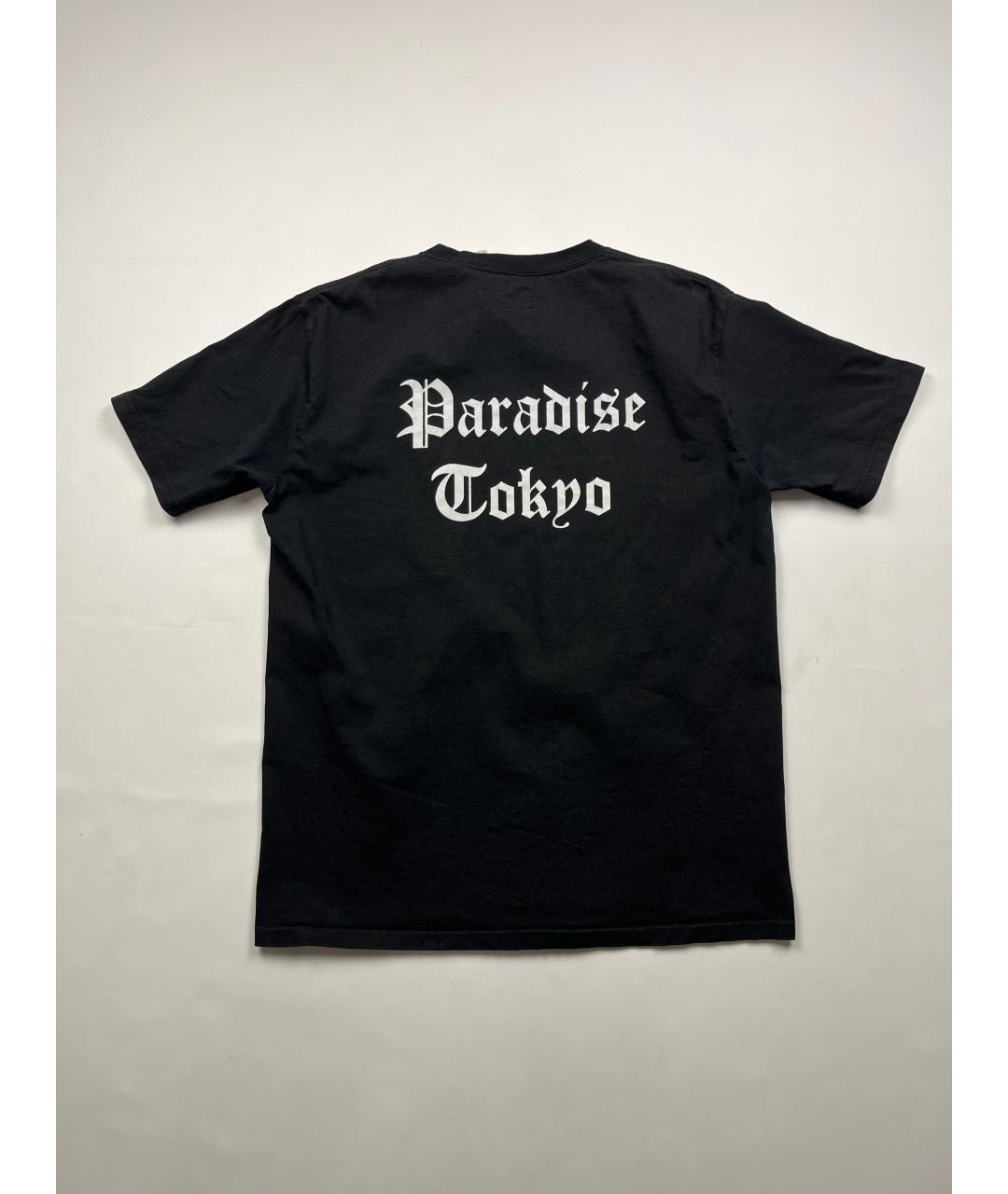 WACKO MARIA Черная хлопковая футболка, фото 5