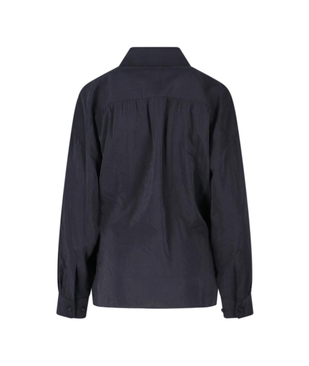 LEMAIRE Черная шелковая рубашка, фото 2