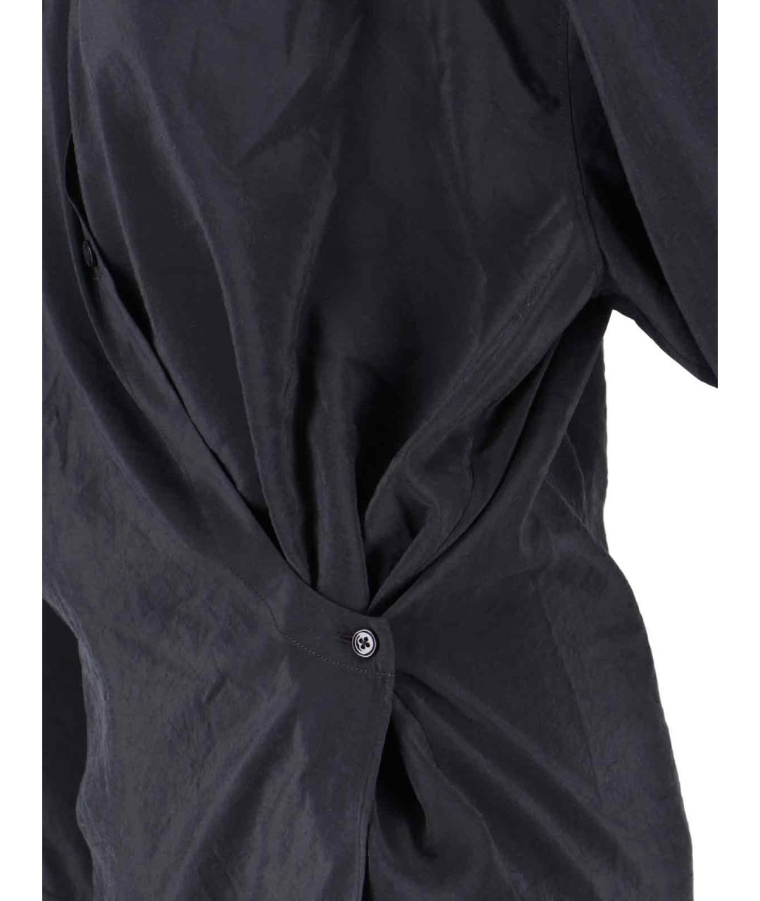 LEMAIRE Черная шелковая рубашка, фото 3