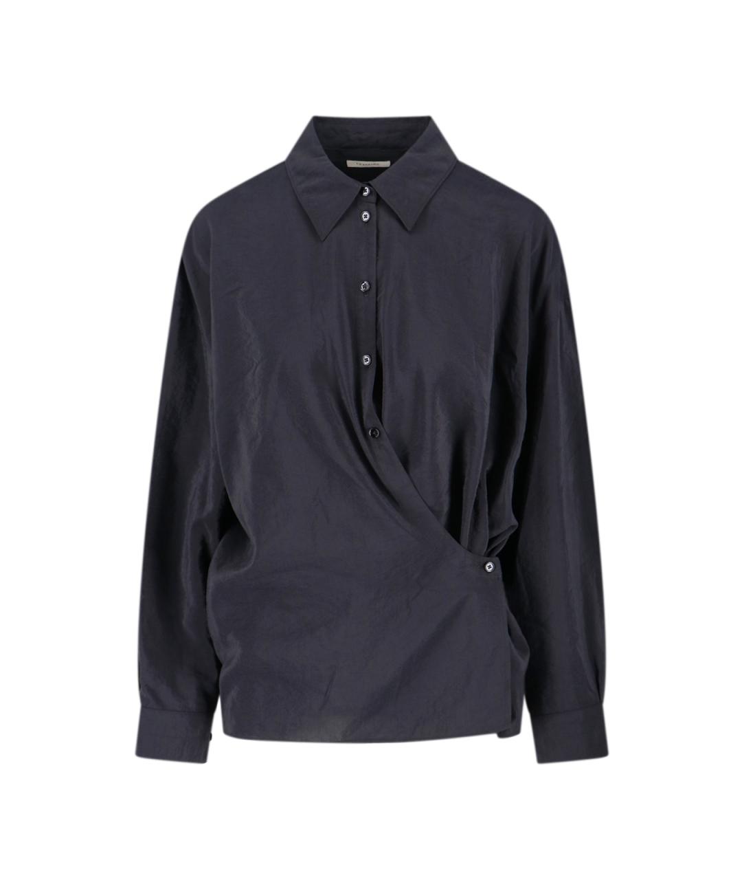 LEMAIRE Черная шелковая рубашка, фото 1