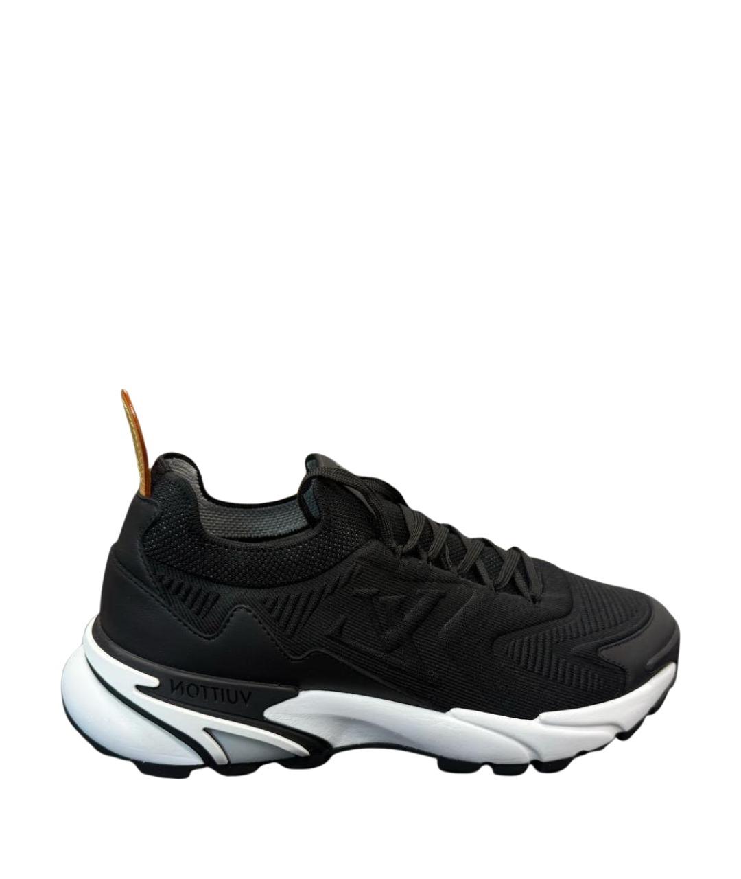 LOUIS VUITTON Черные синтетические низкие кроссовки / кеды, фото 1