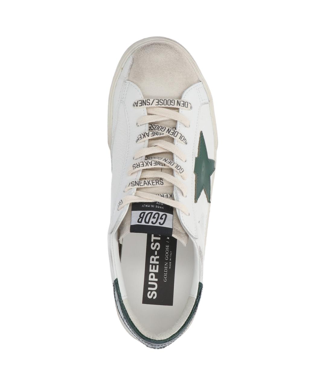 GOLDEN GOOSE DELUXE BRAND Белые кожаные низкие кроссовки / кеды, фото 5