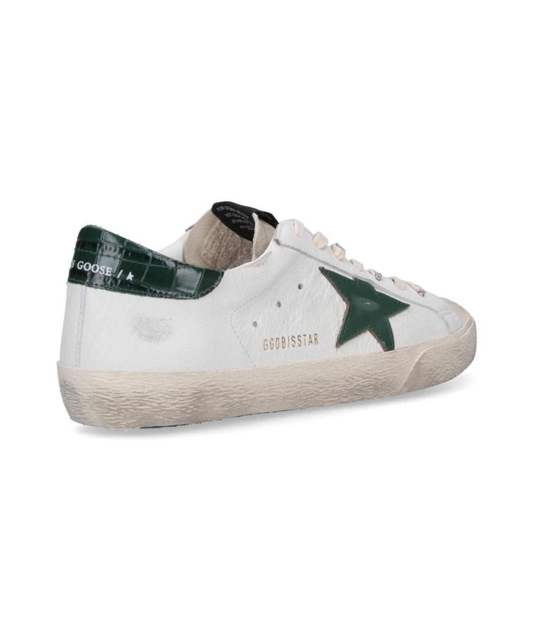 GOLDEN GOOSE DELUXE BRAND Белые кожаные низкие кроссовки / кеды, фото 4