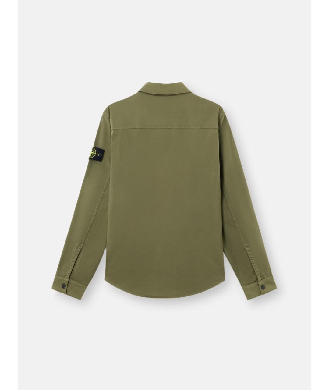 STONE ISLAND Зеленая хлопковая куртка, фото 5