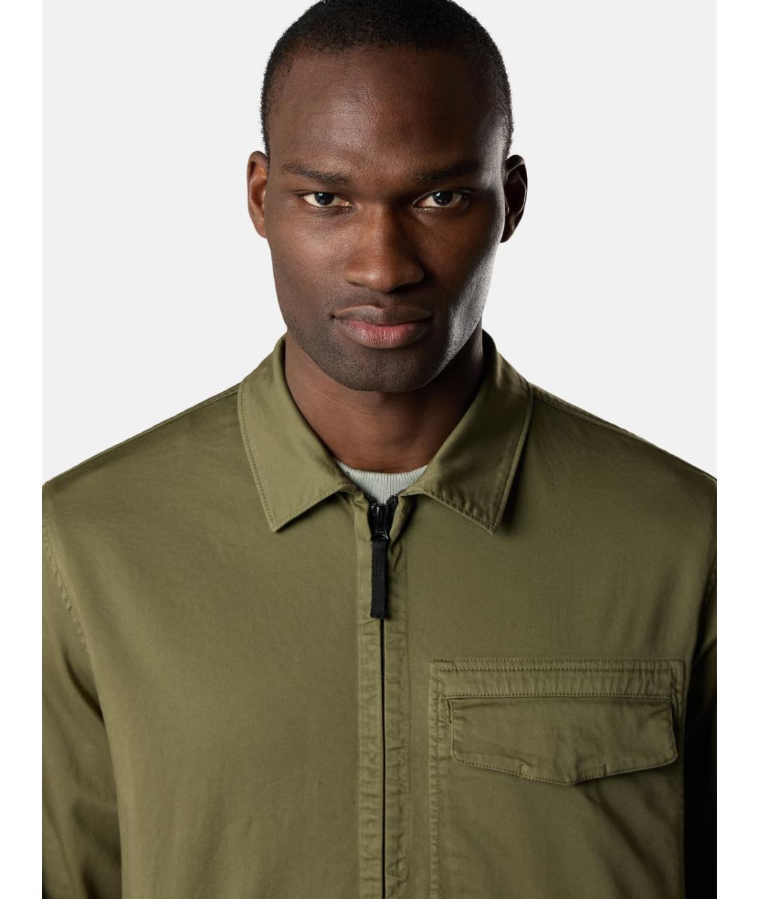 STONE ISLAND Зеленая хлопковая куртка, фото 4