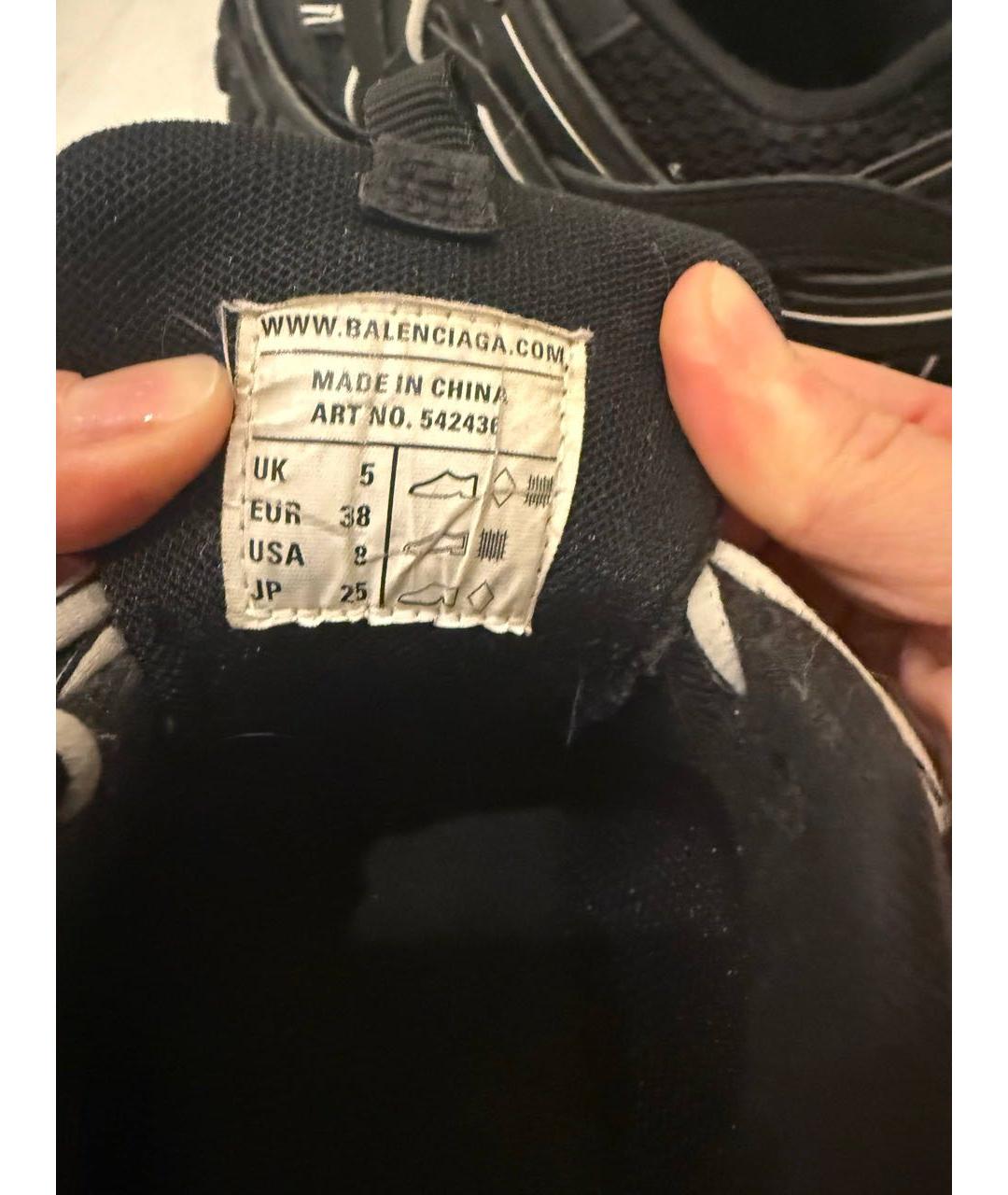 BALENCIAGA Черные текстильные кроссовки, фото 5