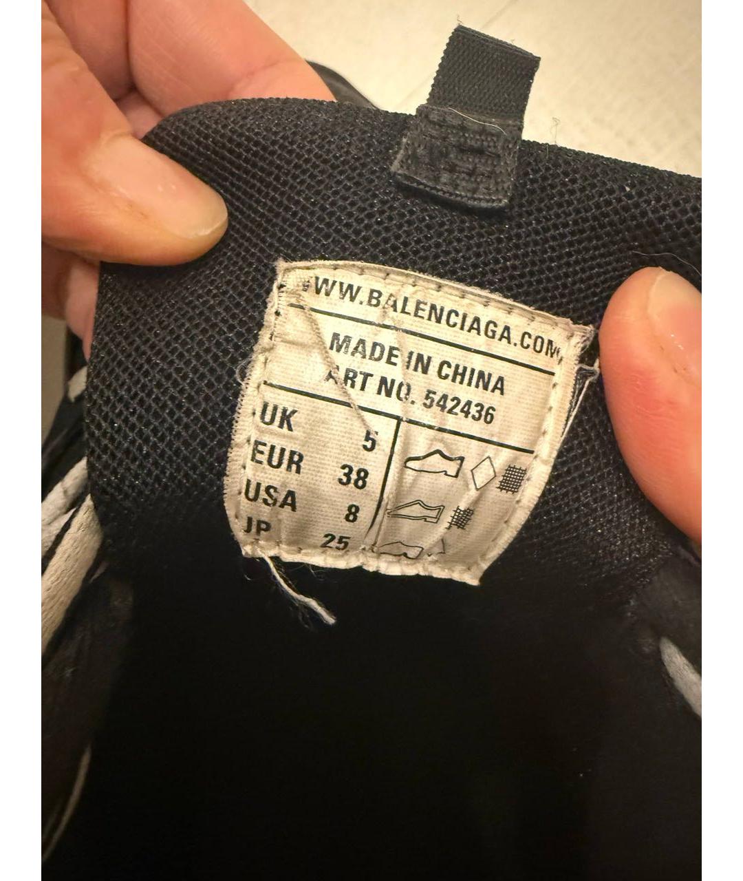 BALENCIAGA Черные текстильные кроссовки, фото 8