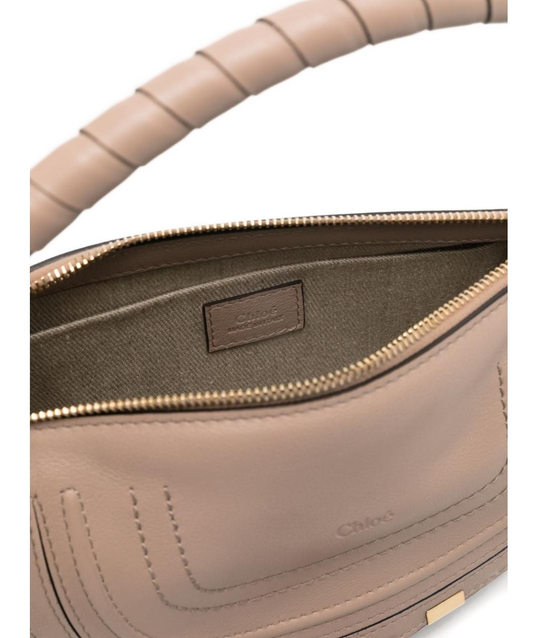 CHLOE Бежевая кожаная сумка через плечо, фото 3