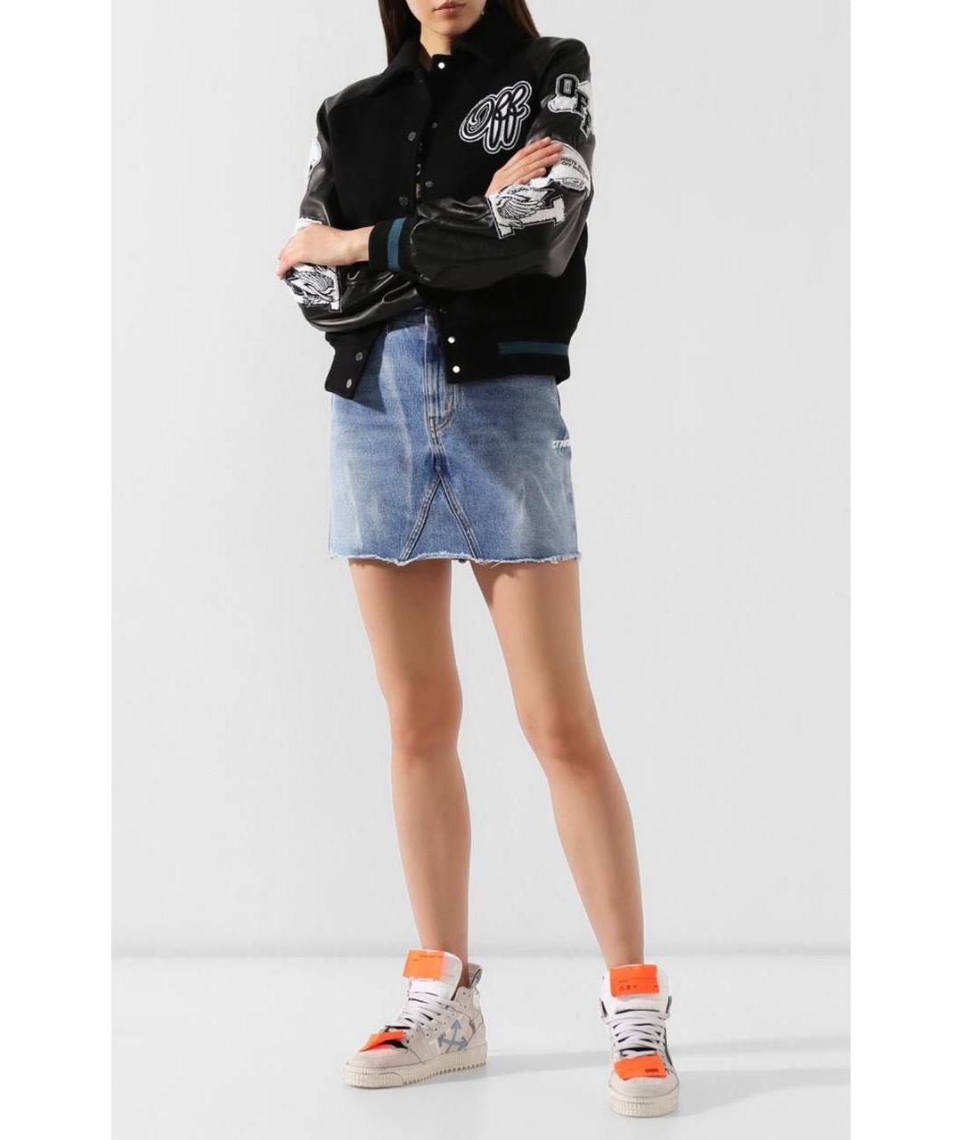 OFF-WHITE Бежевые текстильные кроссовки, фото 5