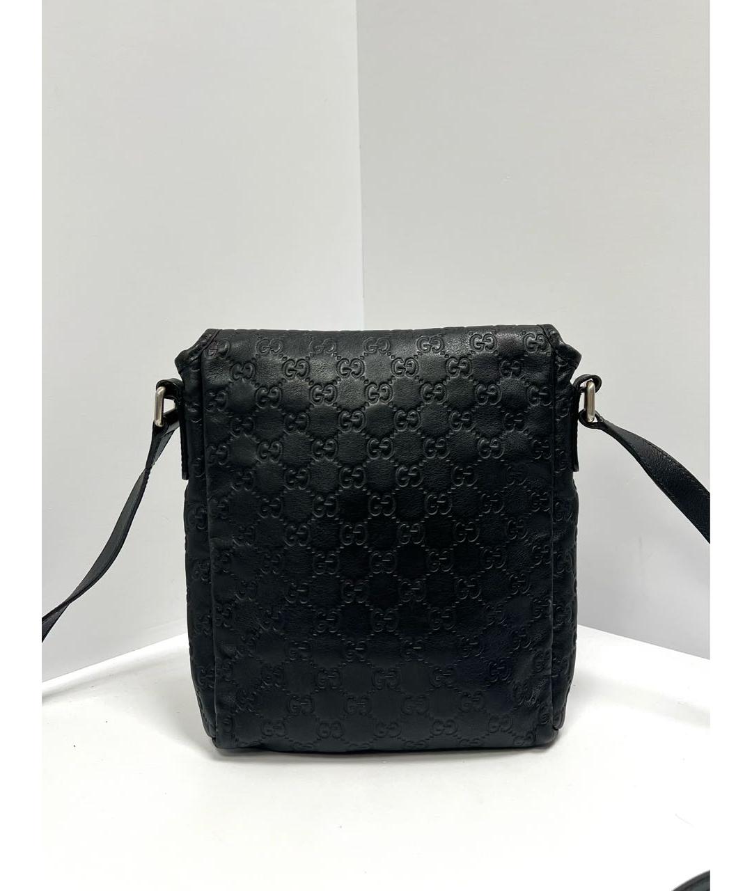 GUCCI Черная кожаная сумка на плечо, фото 4