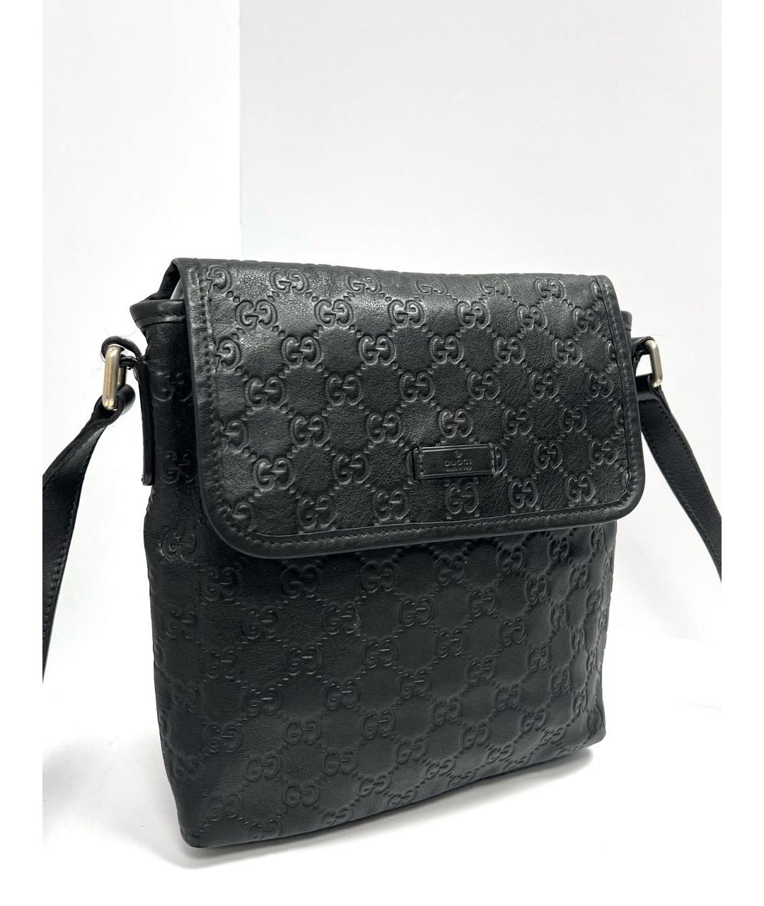 GUCCI Черная кожаная сумка на плечо, фото 2