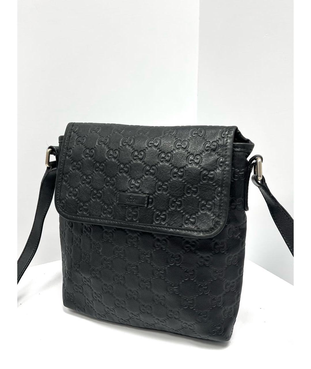 GUCCI Черная кожаная сумка на плечо, фото 3