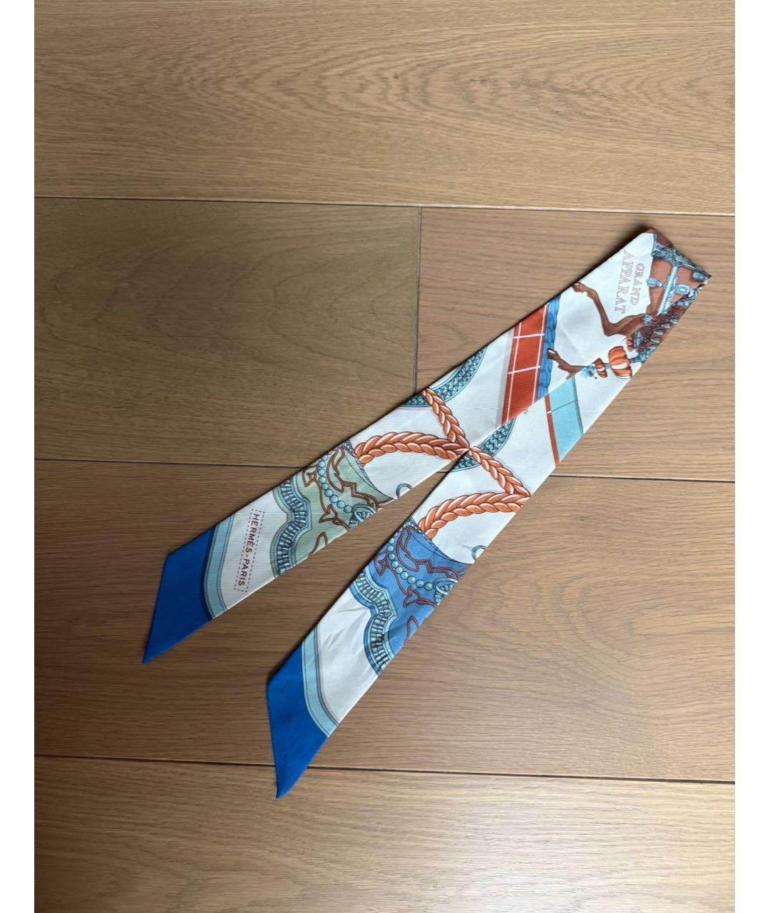 HERMES Мульти шелковый платок, фото 4