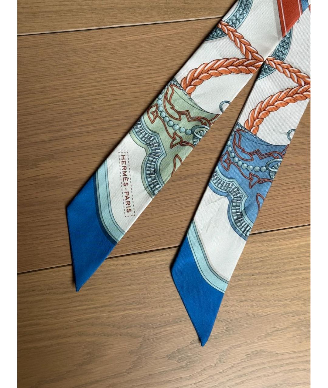 HERMES Мульти шелковый платок, фото 2