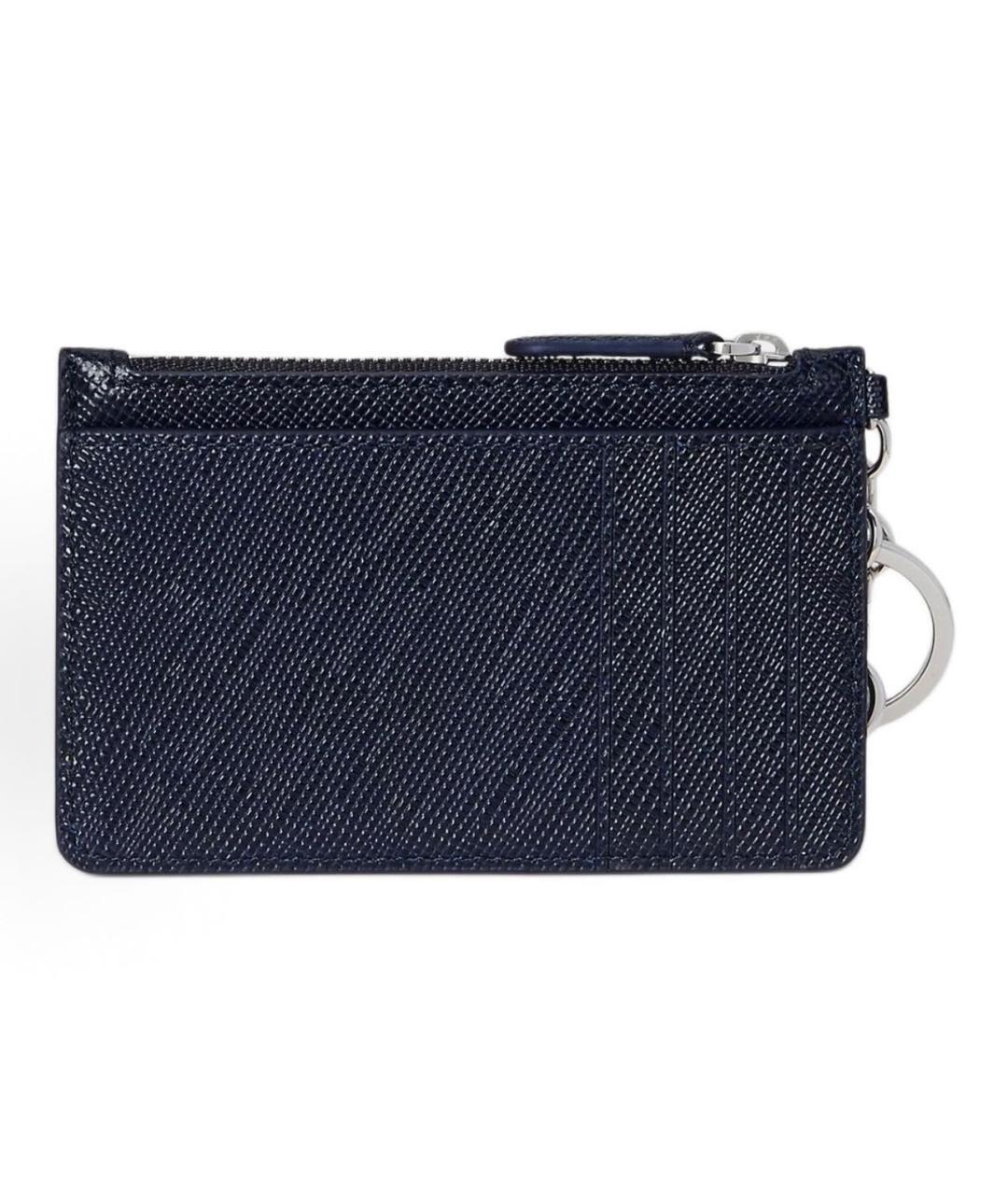 RALPH LAUREN Темно-синий кожаный кардхолдер, фото 2