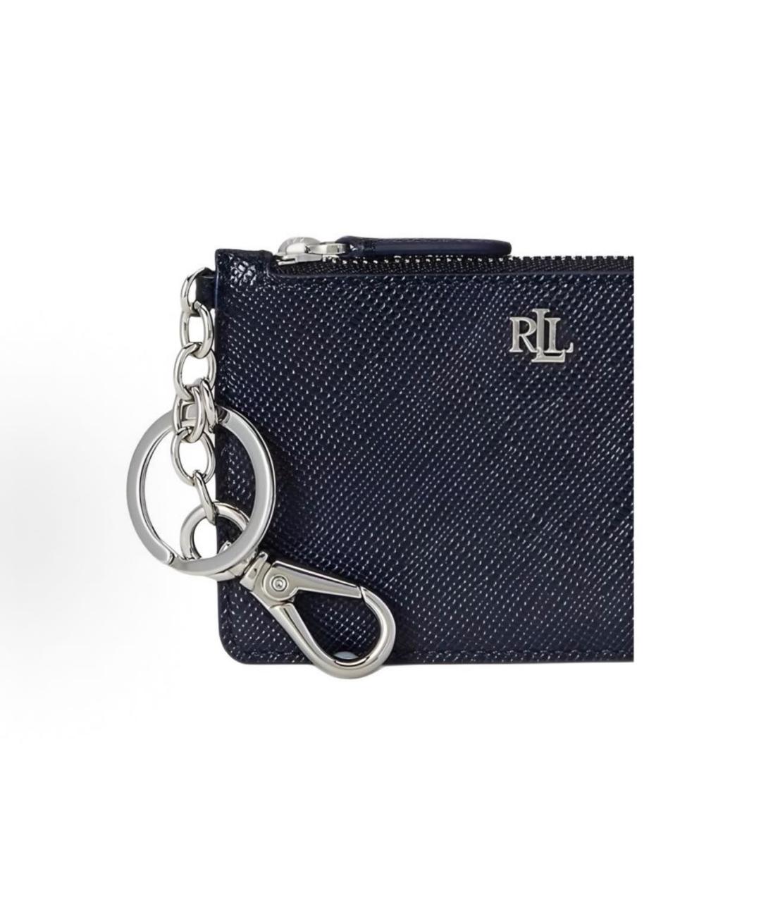 RALPH LAUREN Темно-синий кожаный кардхолдер, фото 3