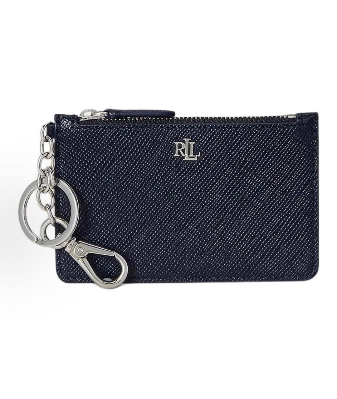 RALPH LAUREN Темно-синий кожаный кардхолдер, фото 5