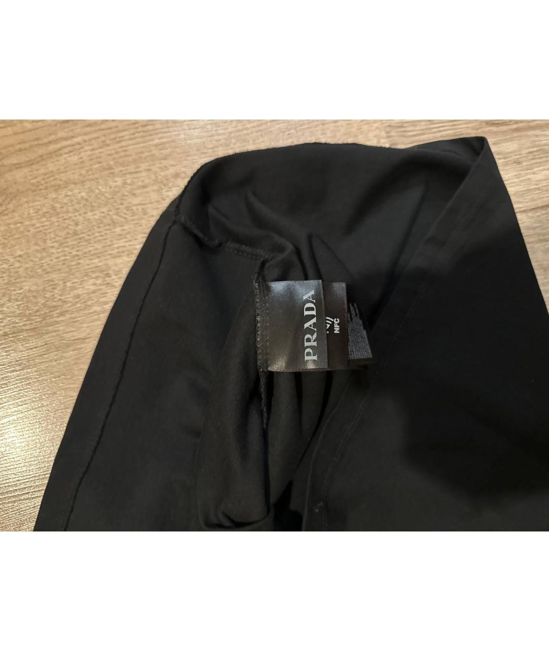 PRADA Черная хлопковая футболка, фото 3