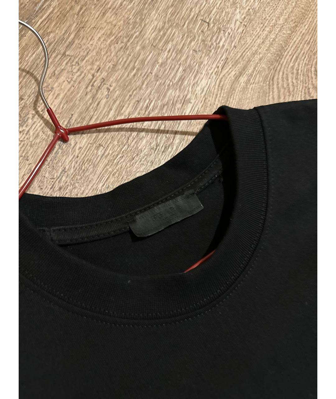 PRADA Черная хлопковая футболка, фото 2