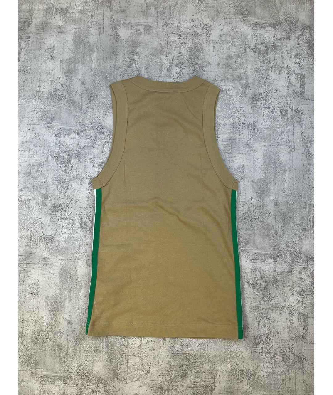 DOLCE&GABBANA Бежевая хлопковая майка, фото 2