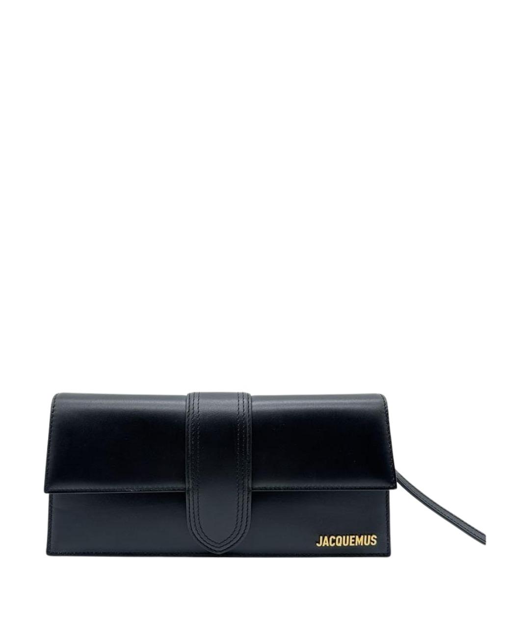 JACQUEMUS Черная кожаная сумка через плечо, фото 1