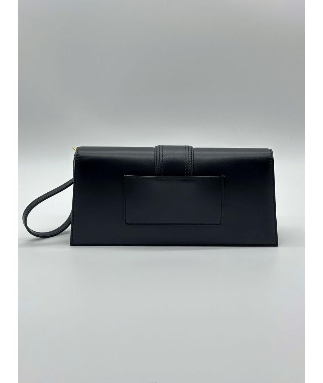 JACQUEMUS Черная кожаная сумка через плечо, фото 3