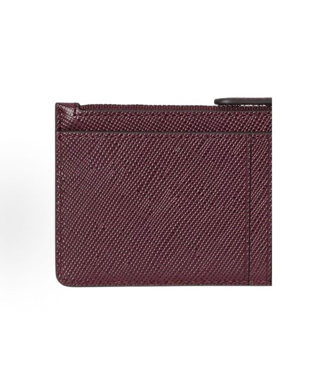 RALPH LAUREN Бордовый кожаный кардхолдер, фото 4