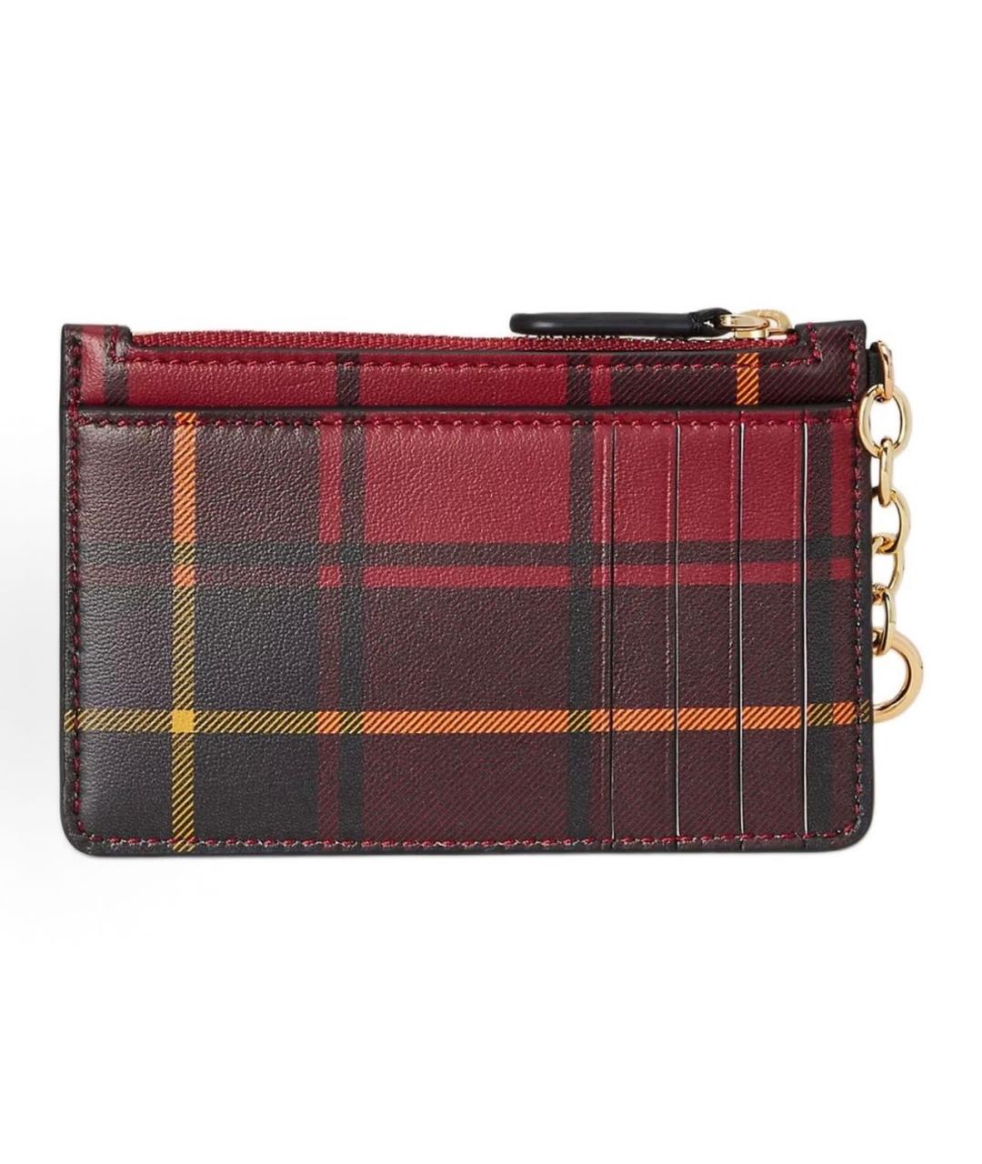 RALPH LAUREN Бордовый кожаный кардхолдер, фото 2