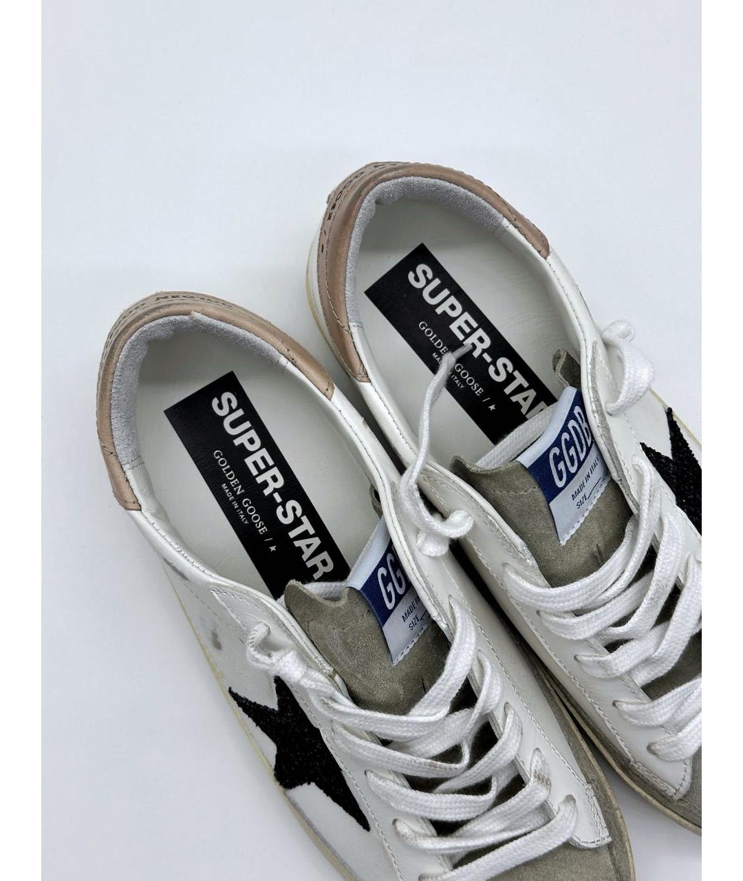 GOLDEN GOOSE DELUXE BRAND Белые кожаные кеды, фото 3
