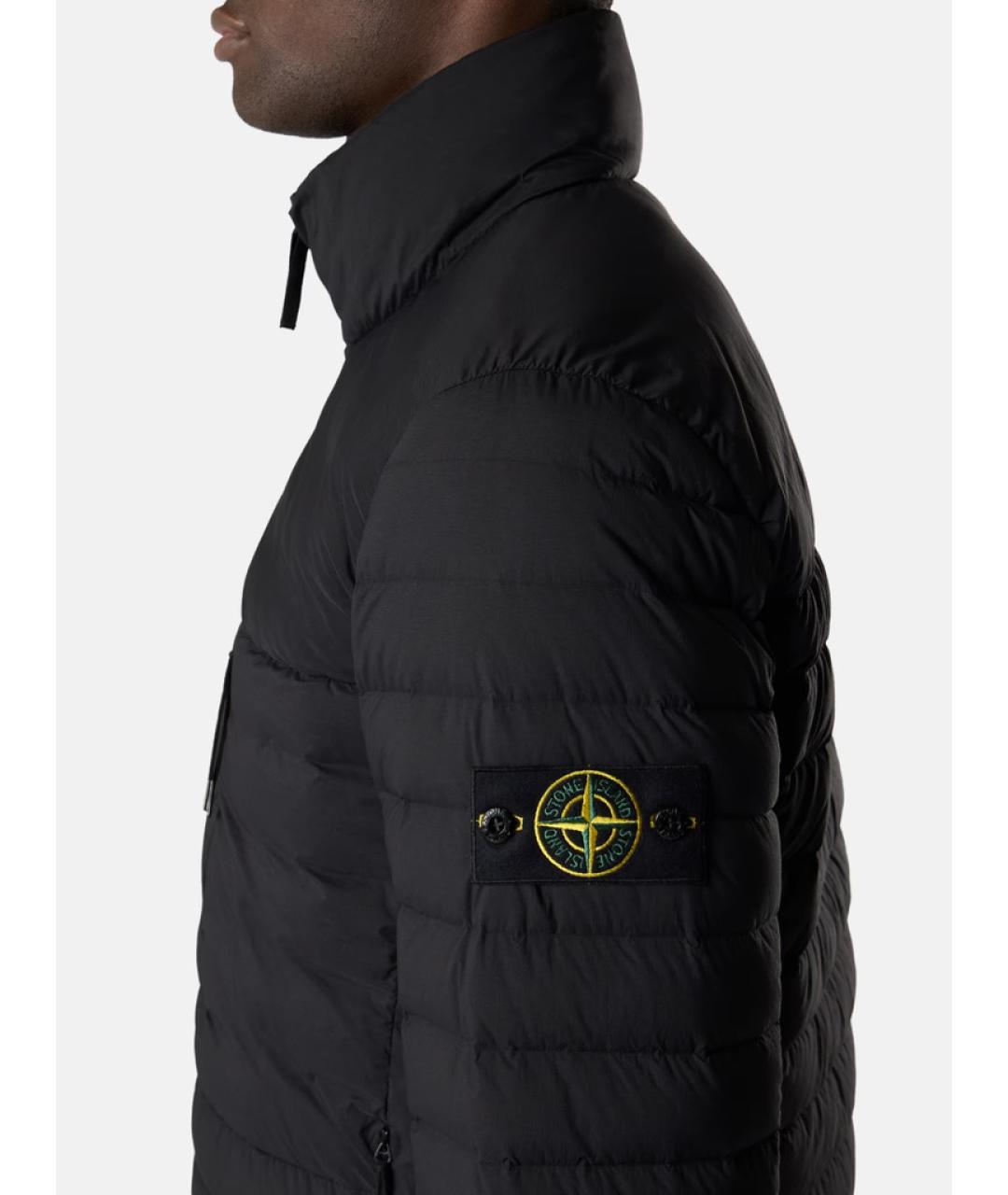 STONE ISLAND Черная синтетическая куртка, фото 3