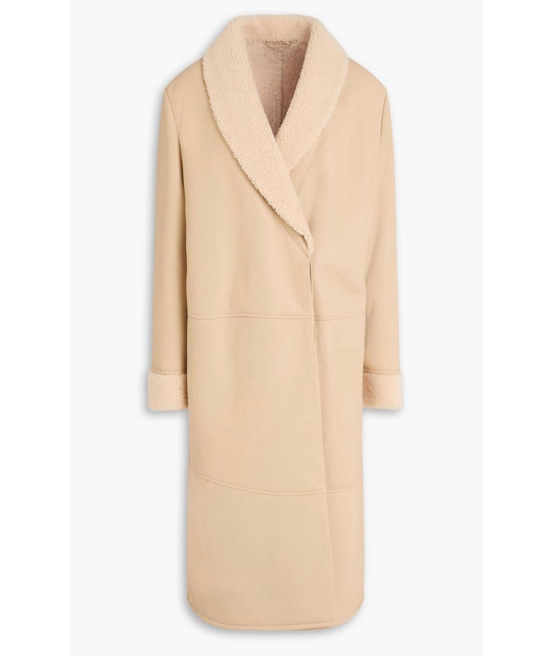 LOULOU STUDIO Бежевая кожаная дубленка, фото 4