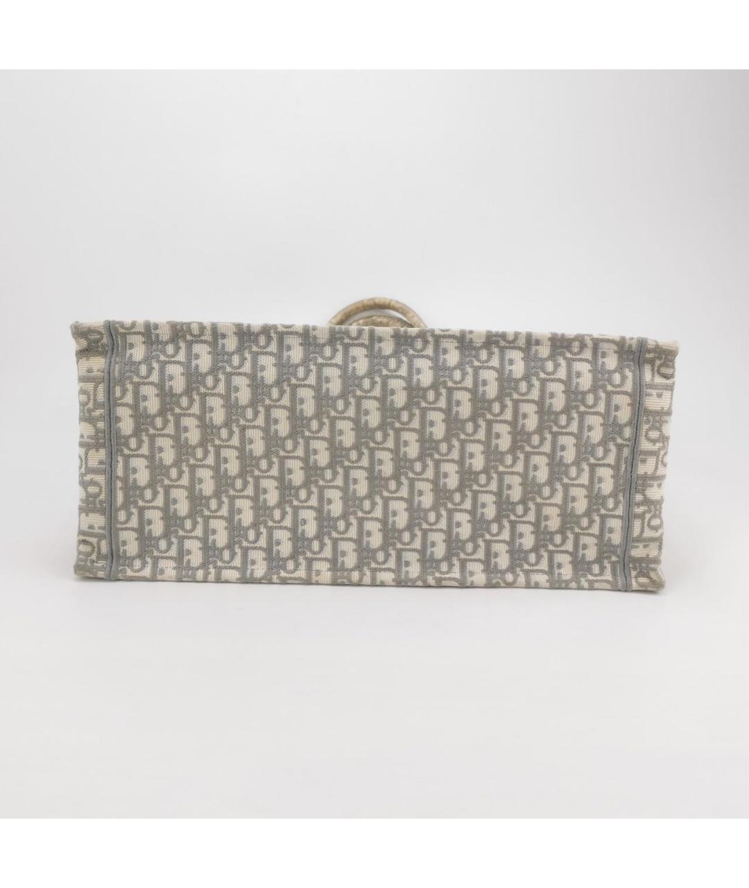 CHRISTIAN DIOR Серая кожаная сумка тоут, фото 5