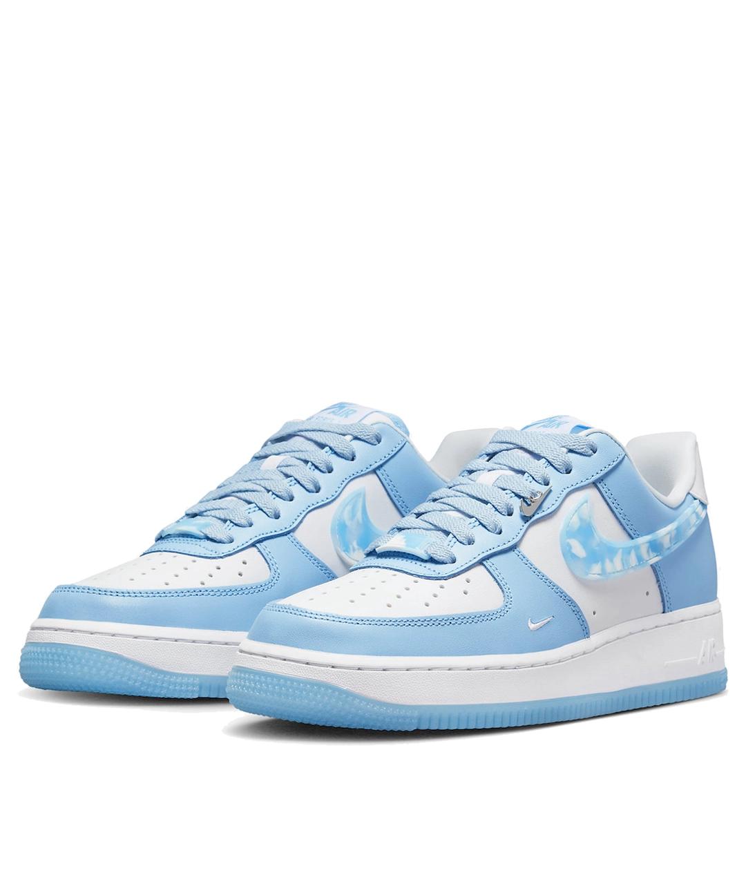 NIKE Голубые кожаные кроссовки, фото 2