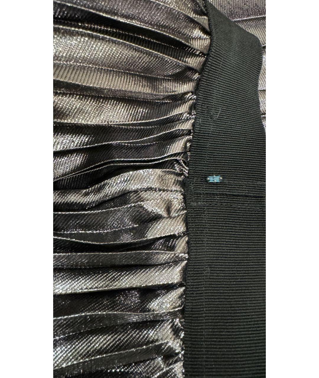 SPORT MAX CODE Серебряная полиэстеровая юбка макси, фото 4