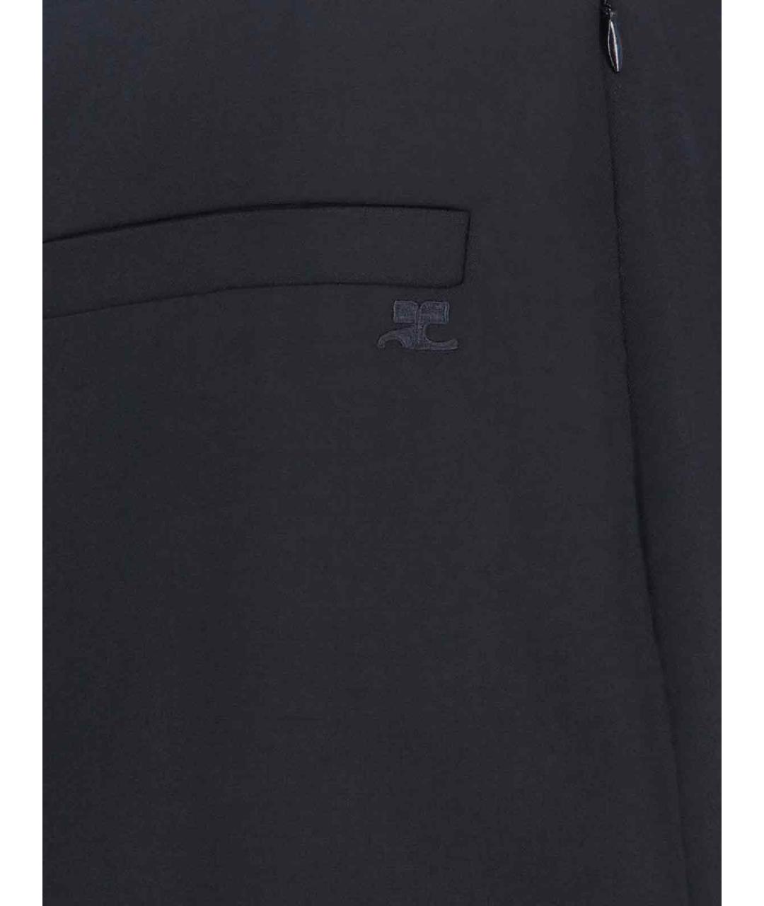 COURREGES Черная полиэстеровая юбка миди, фото 4