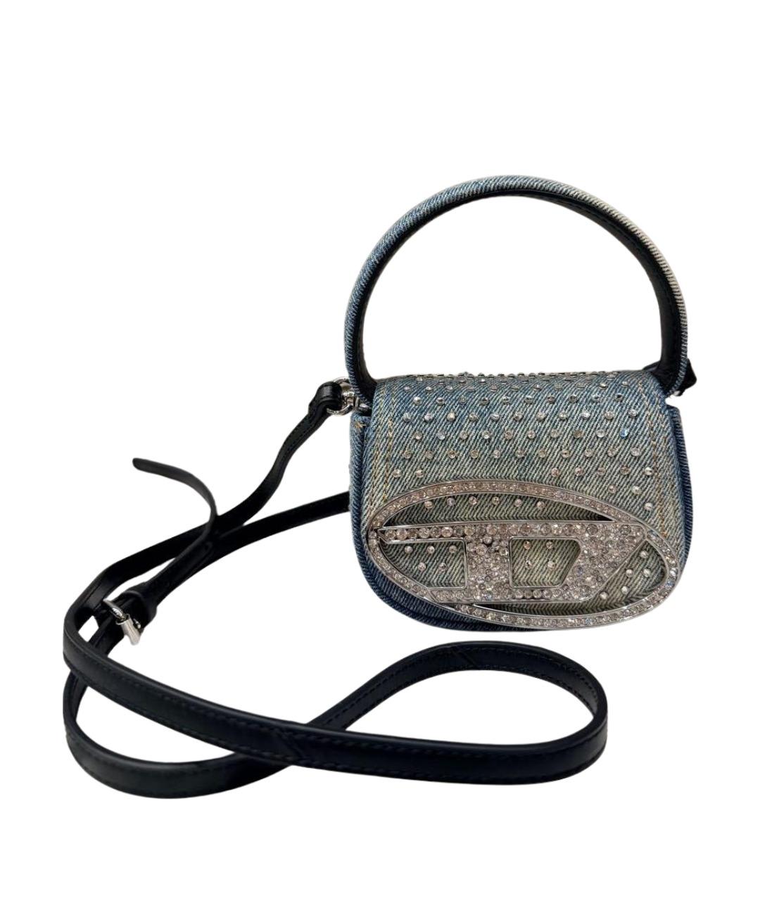 DIESEL Голубая деним сумка через плечо, фото 1