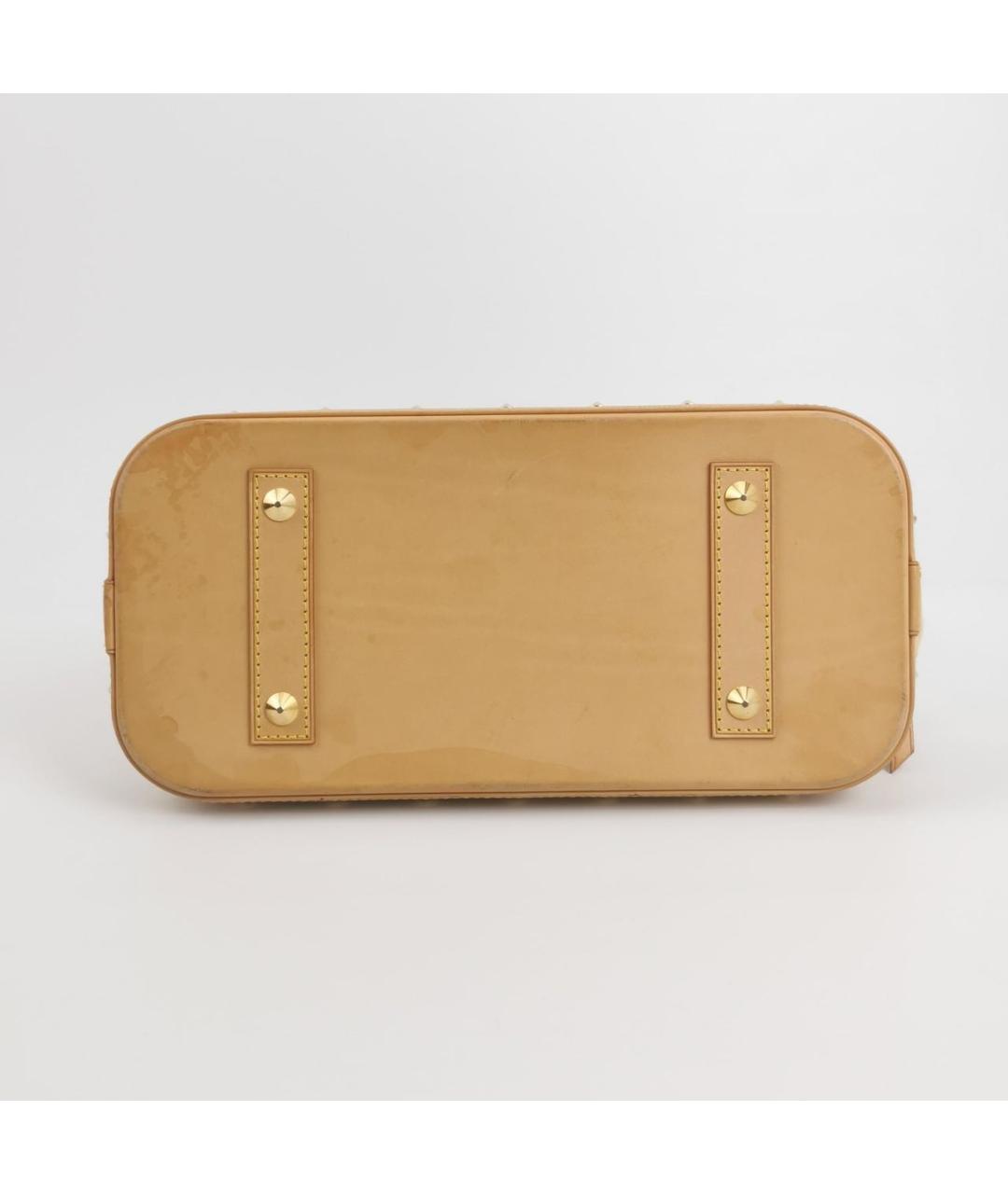 LOUIS VUITTON Белая кожаная сумка с короткими ручками, фото 5