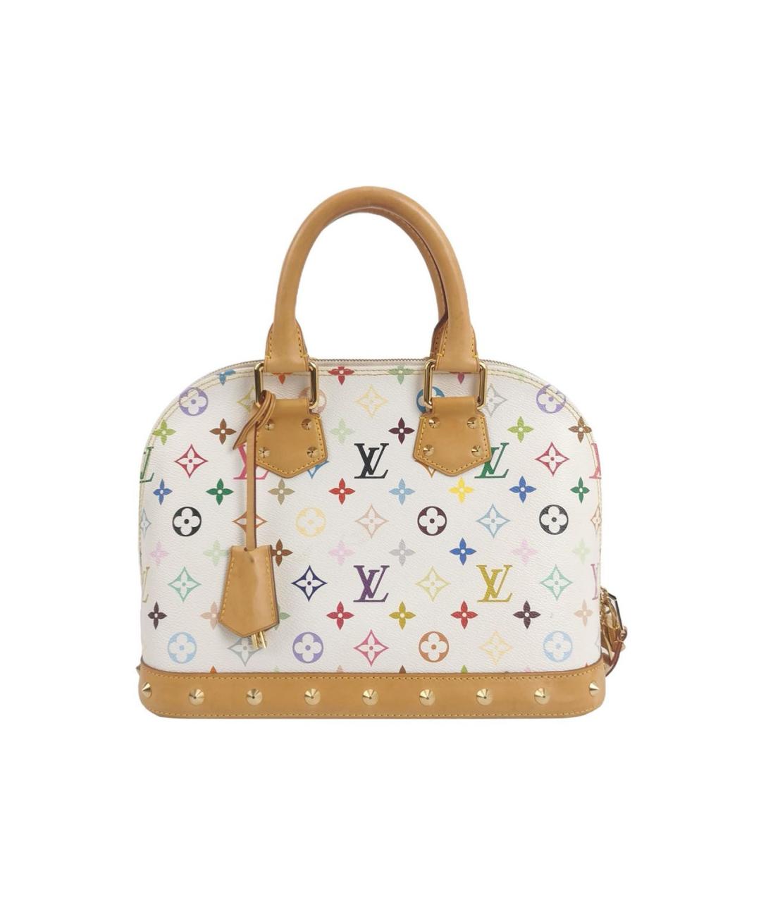 LOUIS VUITTON Белая кожаная сумка с короткими ручками, фото 1