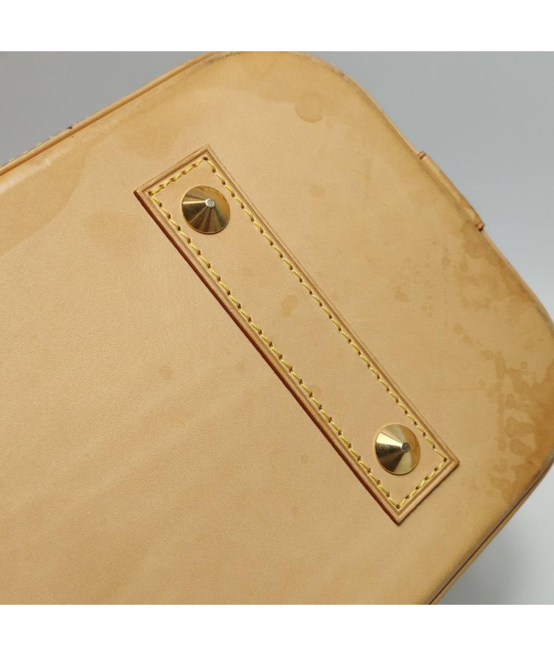 LOUIS VUITTON Белая кожаная сумка с короткими ручками, фото 7