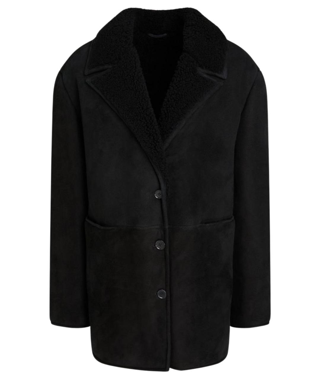 LOULOU STUDIO Черная замшевая дубленка, фото 1