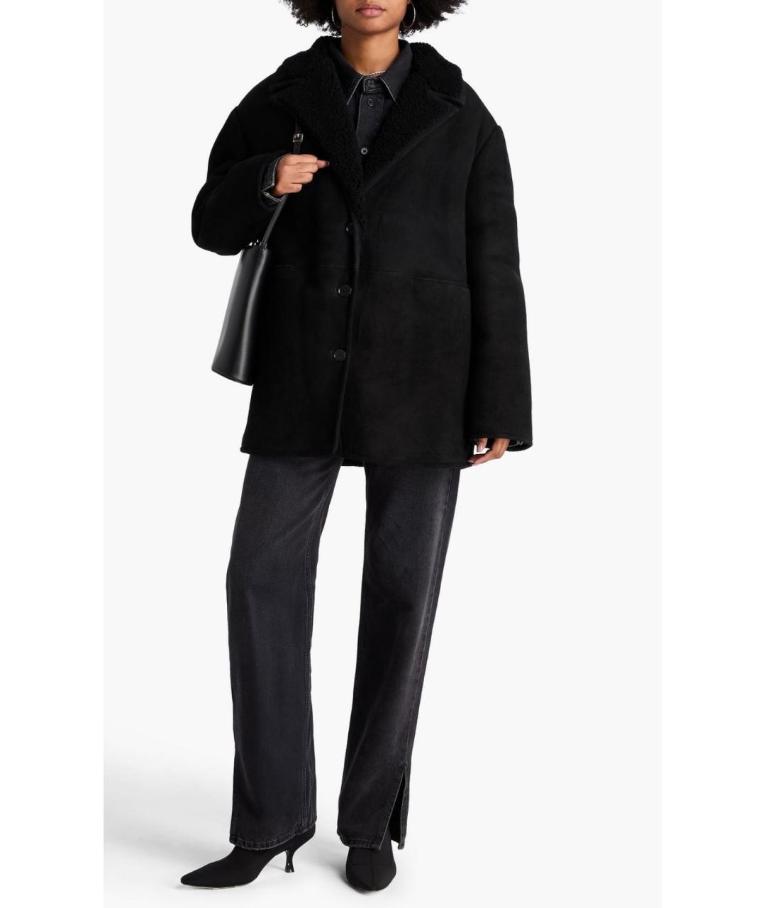 LOULOU STUDIO Черная замшевая дубленка, фото 2