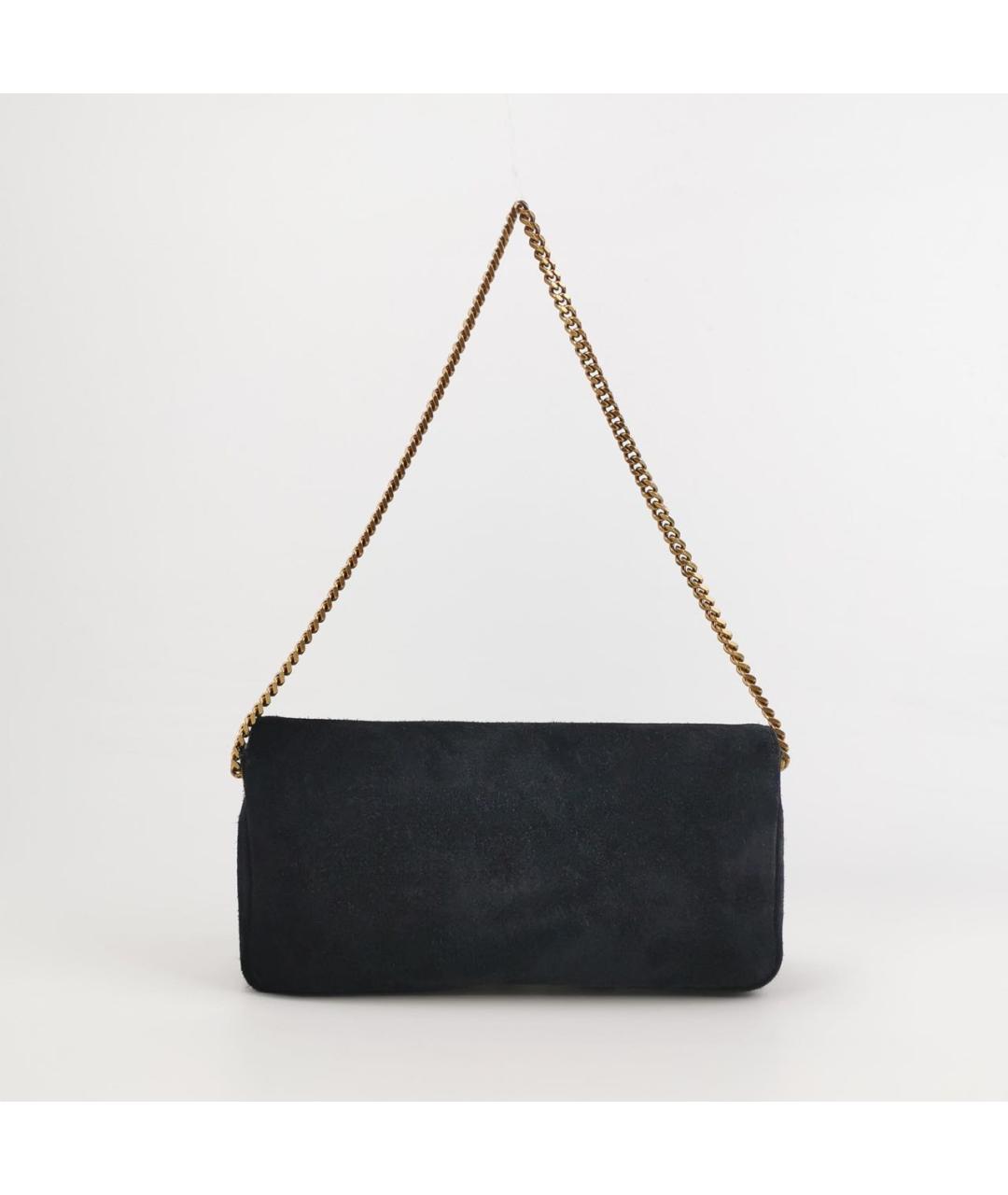 SAINT LAURENT Черная замшевая сумка через плечо, фото 4