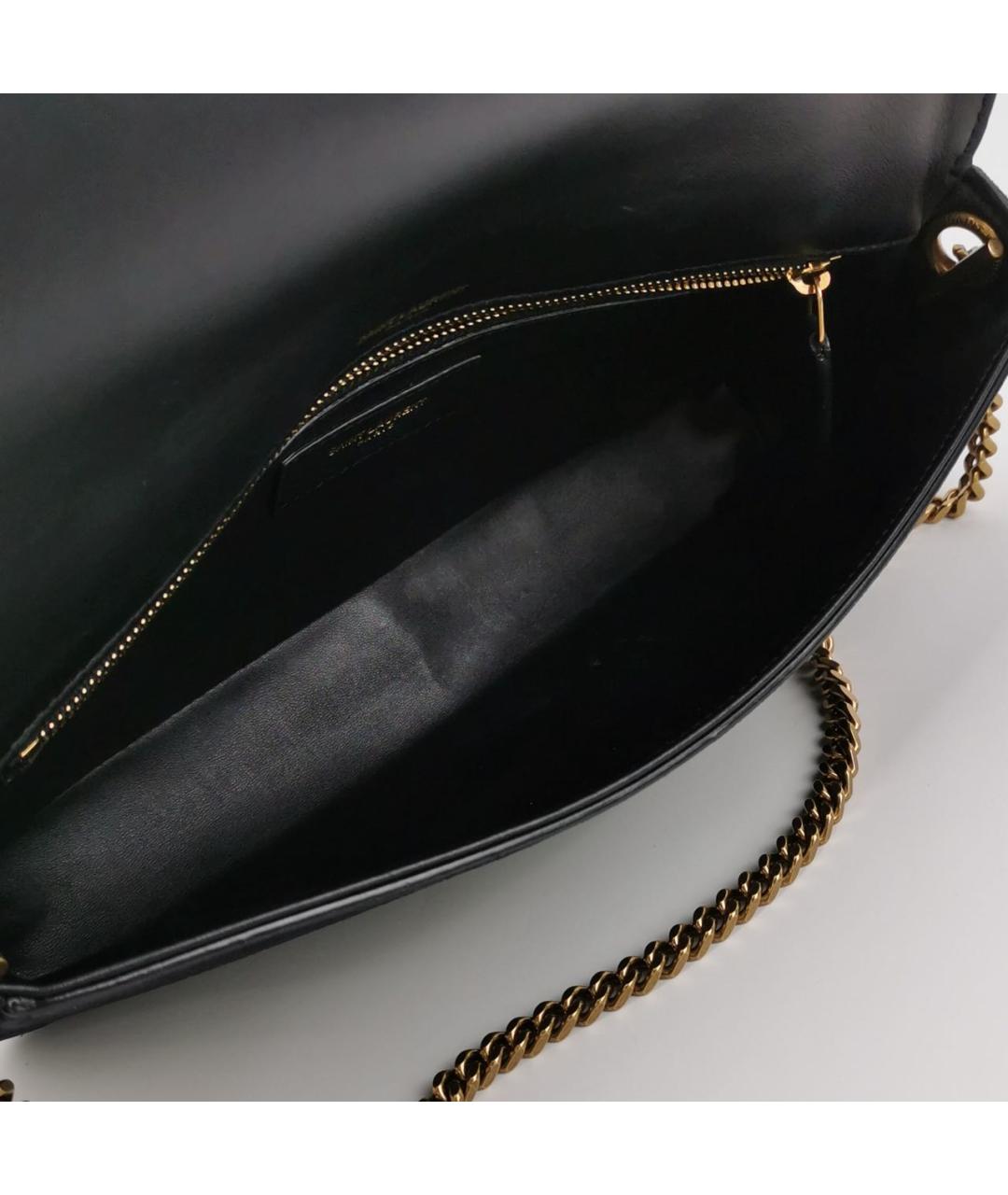SAINT LAURENT Черная замшевая сумка через плечо, фото 5